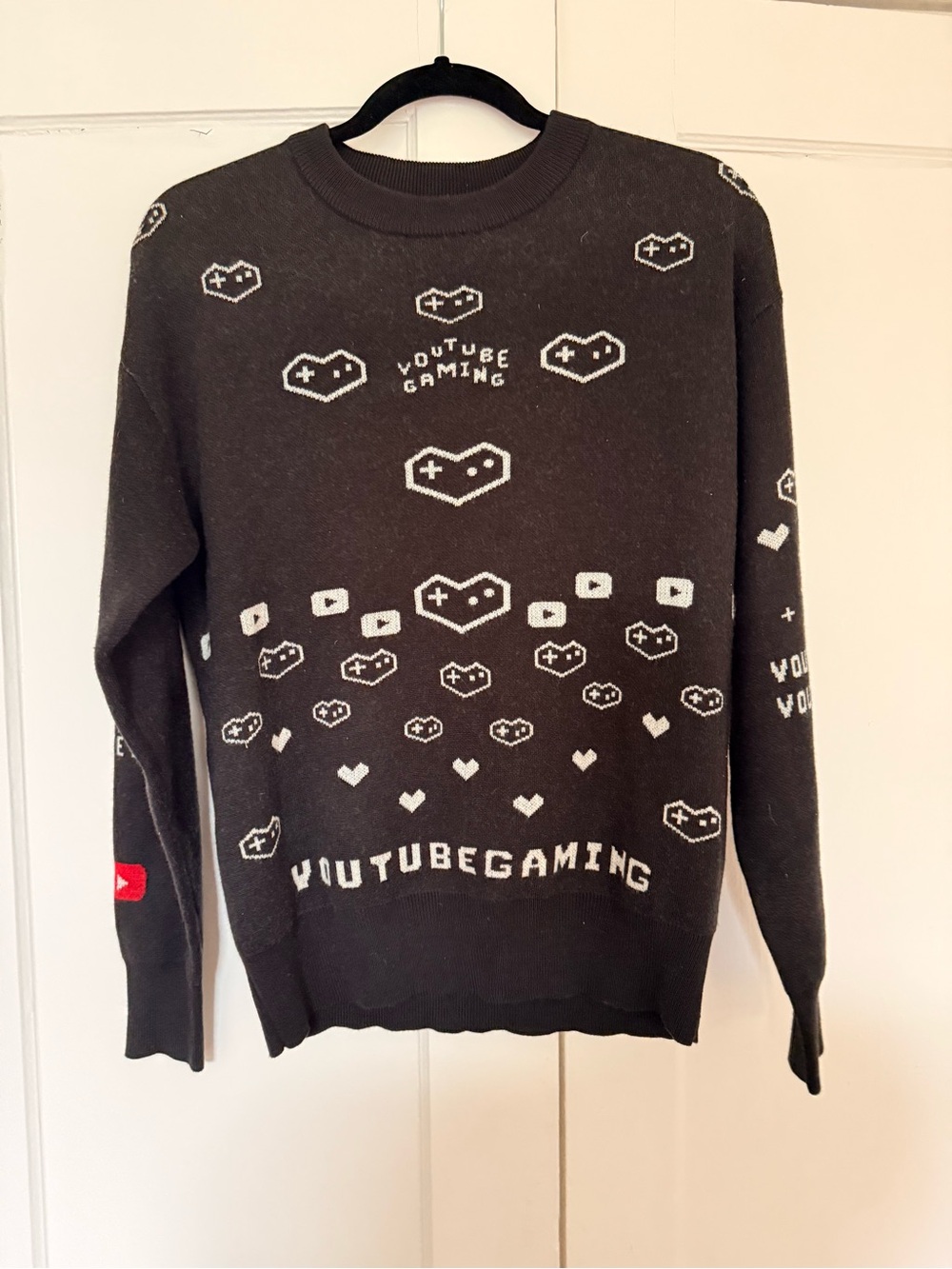 Men's Crewneck Sweater - Black/White